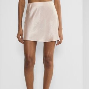 Babaton new slip satin mini skirt